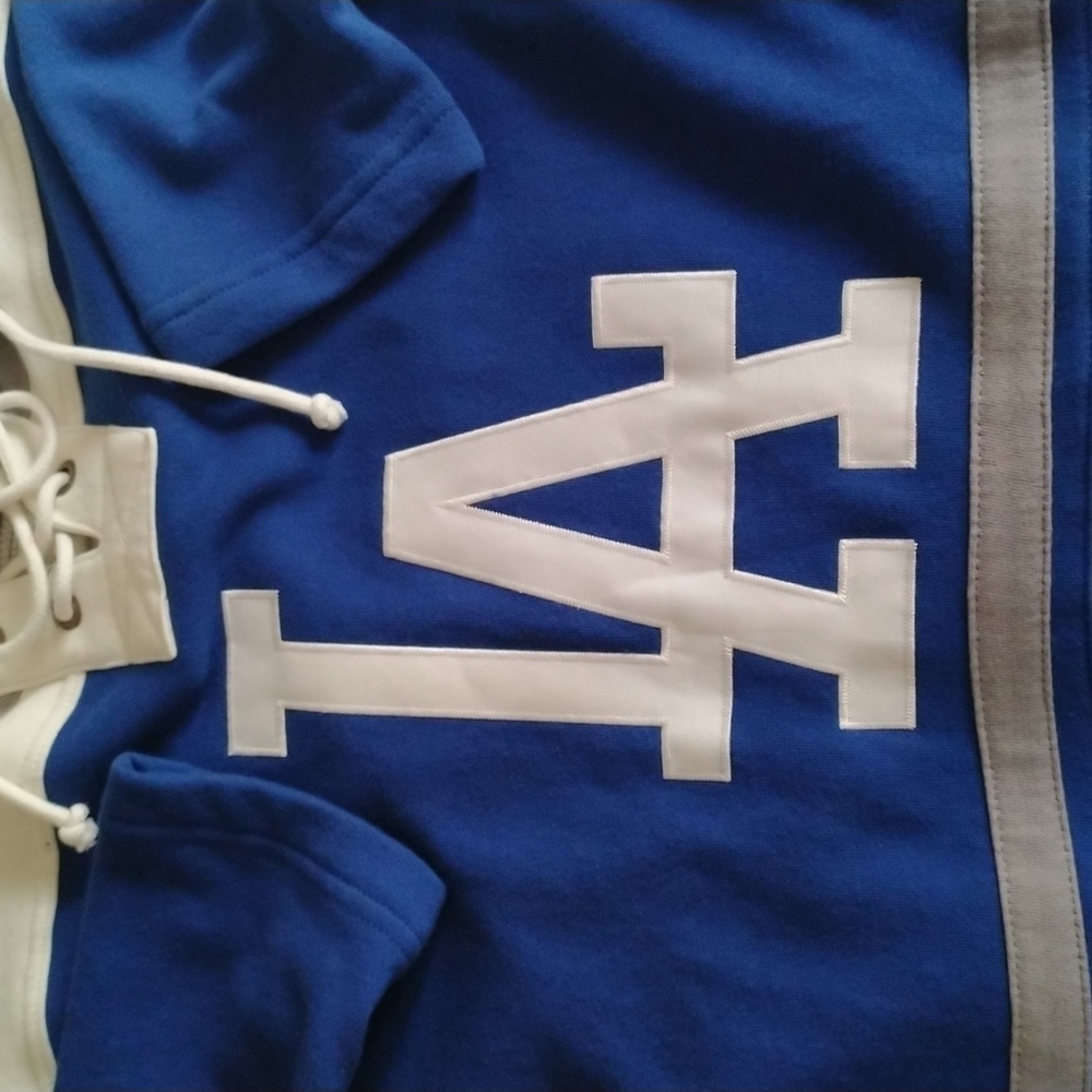 47 Blue and White Men's Sweater
